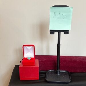 Red Jewelry Box with Turquoise Ring